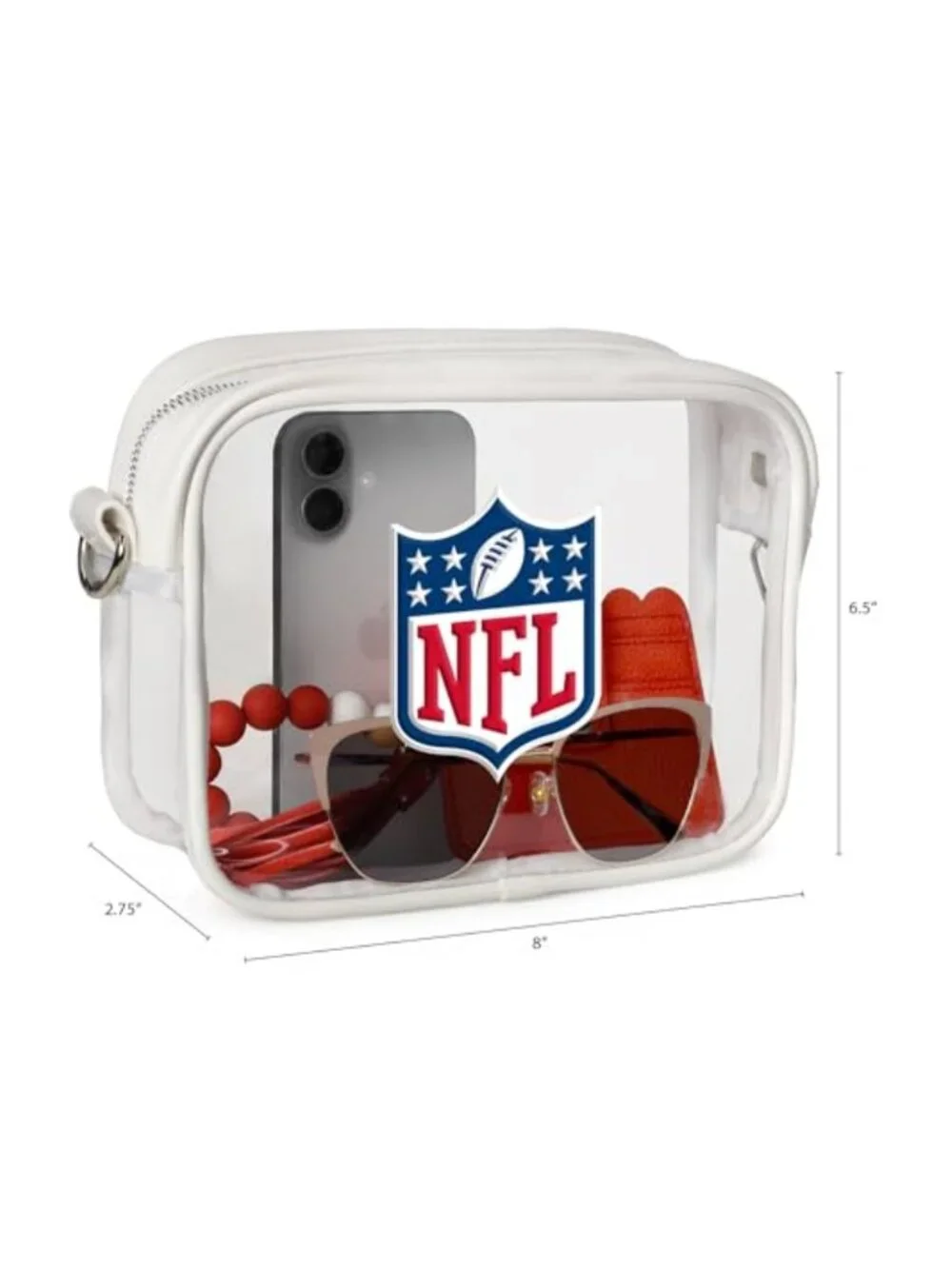 Clear PVC NFL Fanny Pack Stadium Approved Crossbody Bag